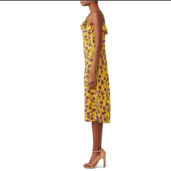 DELFI Collective Savannah Slip Yellow Purple Floral Dress - Picture 5 of 13